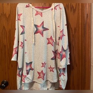 🔥🔥Honey me hooded short sleeve. Size 3X. Super soft material. Comfy and flowy.